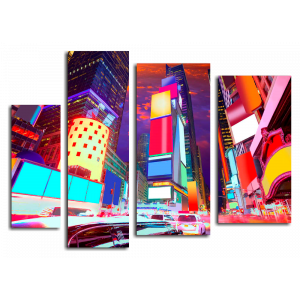 Модульная картина Таймс-Сквер, Нью Йорк, авангард